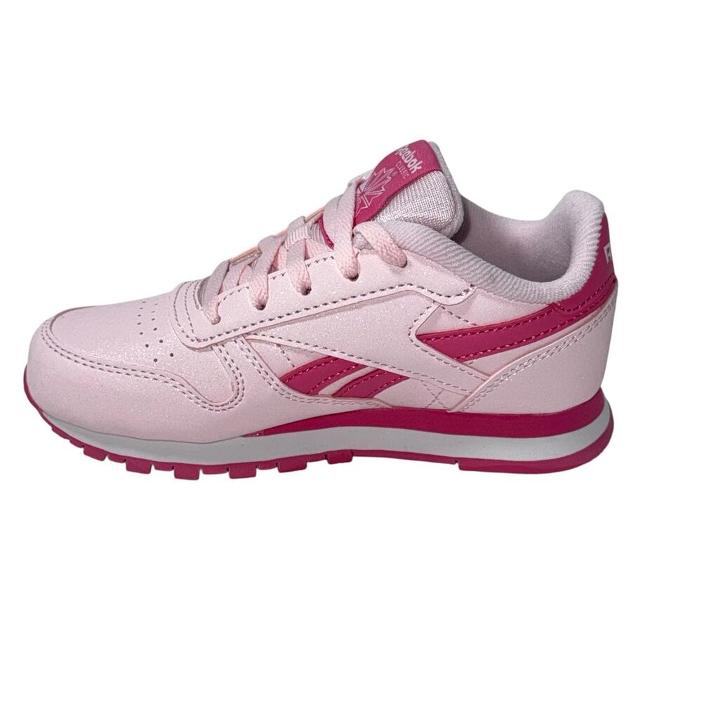Reebok Running course Pink Girls Classics leather shoes SZ/11 - Picture 6 of 15